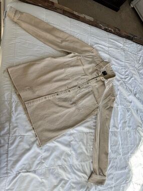 Zara Relaxed Fit Beige Button Jacket